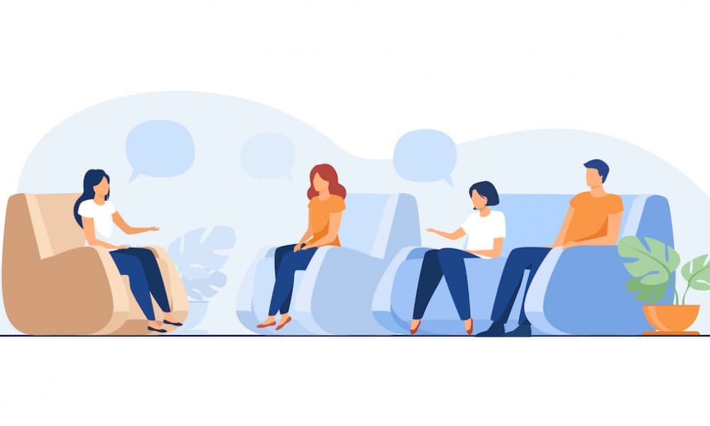 Group therapy and support concept Clarigent launches mental health listening tool