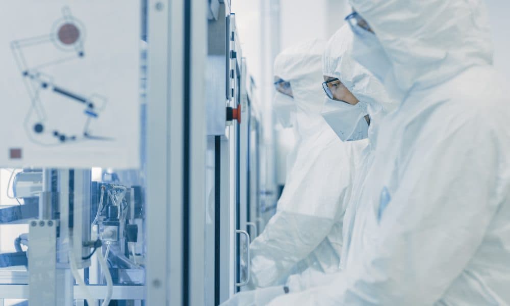 On a Factory Team of Scientists in Sterile Protective Clothing W 3D printing and virtual reality help anaesthesiologists prepare for surgery