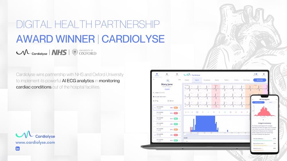 Cardiolyse cardiac analytics platform wins NHS Digital Health Partnership Award