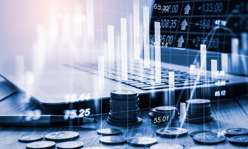 Stock market or forex trading graph and candlestick chart suitab Microviable Therapeutics announces €1.5 million investment