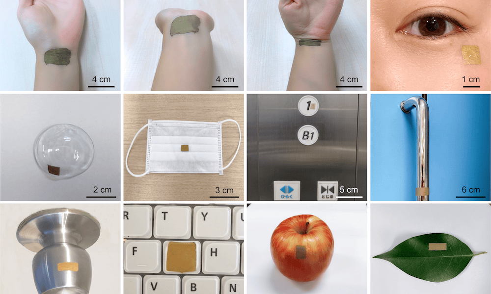 Wearable chemical sensor made from noodle-like threads of gold