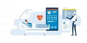 Illustration of futuristic hospital 