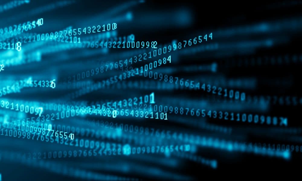 Data technology background. Big data visualization. Flow of data. Information code. Background in a matrix style. 4k rendering. Can we do more with clinical audit to prevent NHS data silos?