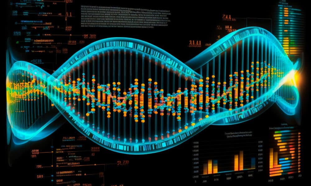 A Generative AI Illustration of 3D DNA Rendering Research ‘opens up a world of possibilities in synthetic biology’